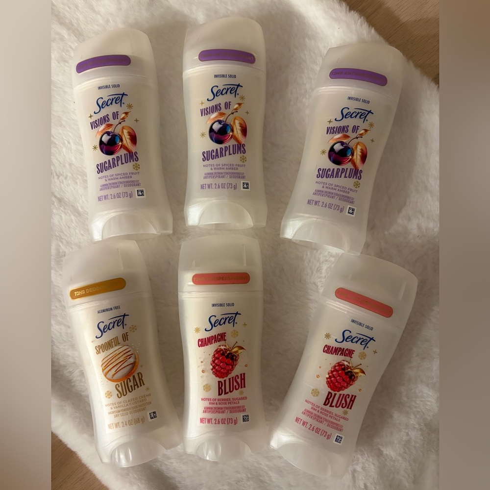 NWT Secret Deodorant Festive Scents set of 6!